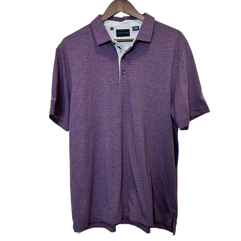 Bobby Jones Micro Stripe Pima Cotton Short Sleeve‎ Polo PGA Tour Shirt Size XL